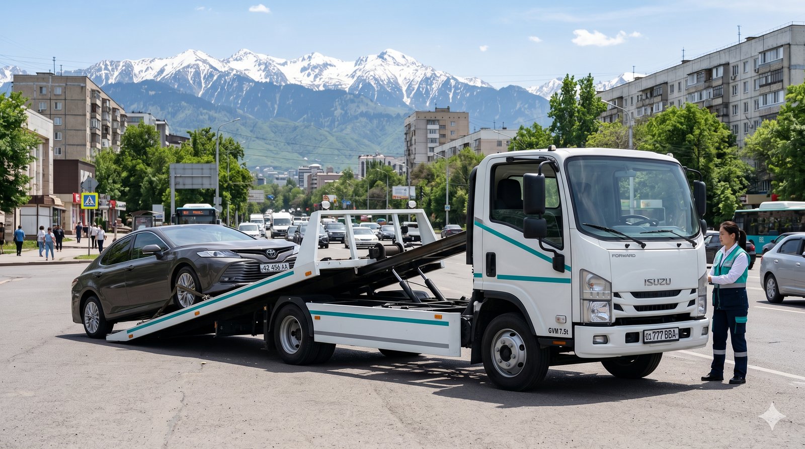 Эвакуатор-платформа — Almaty Trans